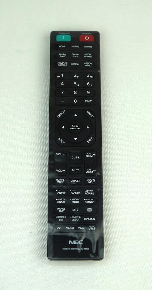 Original NEC RU-M125 Remote Control for MultiSync M751 Models