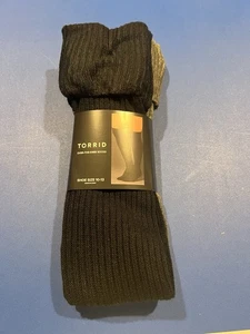 Torrid Over the Knee 2 pack Cable Knit Black/Grey Size 10-13 - Picture 1 of 4