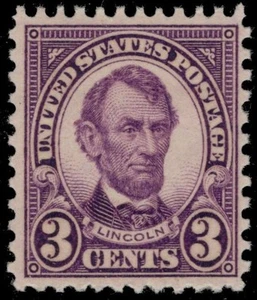 ESTADOS UNIDOS 635 - Abraham Lincoln "1927 Violeta" (pc27625) - Imagen 1 de 1