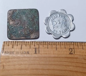 Vintage Macs Tavern Medaille Burr & Graney Lancaster WI Tokens - Bild 1 von 2