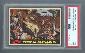 1962 Mars Attacks #16 Panic in Parliament PSA 7 NM #67602110 - Picture 1 of 2