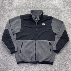 The North Face Denali Jacket Youth XL Full Zip Polartec Fleece Boys Gray Black - Picture 1 of 13