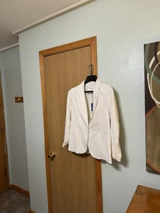 Blazer Popsugar "Essential Blazer" Nuevo con Etiquetas Pequeño Marfil Sólido Un Botón Manga Larga - Imagen 1 de 4