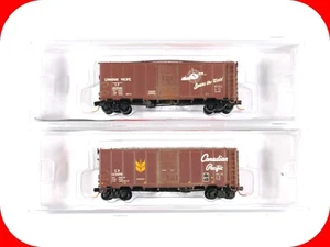 N Scale **CANADIAN PACIFIC** Weathered 40' Box Cars - Intermountain 66802, 66812 - Picture 1 of 6