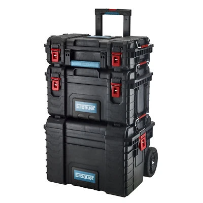Erbauer Connecx Modular Storage Polypropylene 8 compartment Toolbox Set Kit DIY - Image 1 of 4
