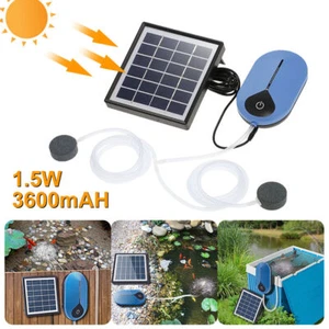 Solar Oxygen Pump Fish Tank Oxygenator Aquarium Oxygen Aerator Pond Aerator J9G9 - Picture 1 of 17