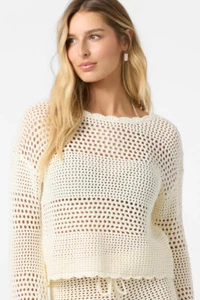 O'Neill Consuelo Long Sleeve Sweater - Women's - Large / Winter White - Picture 1 of 9