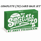 2022 Topps Spotlight 70 Series Ii By Andy Freidman Complete Set (70) Cards W/ Rc