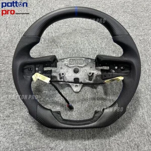Matte Carbon Fiber Flat Customized Steering Wheel 2019-22 GMC SIERRA W/heated - Picture 1 of 5