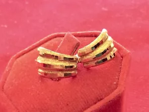 Orecchino oro 18 carati fatto a mano vintage oro orecchino bigiotteria per uomo donna ragazza - Foto 1 di 13