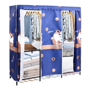 165cm Cute puppy Portable Closet Wardrobe Clothes Rack Storage Organizer Shelf - Picture 1 of 14
