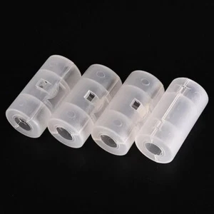 6Pcs AA to C Battery Adapter Holder Case Converter Switcher Battery Storage . - Picture 1 of 9