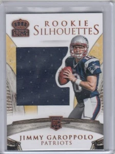 2014 CROWN ROYALE JIMMY GAROPPOLO 49ERS ROOKIE SILHOUETTES MAGLIA RELIQUIA RC #D199 - Foto 1 di 1