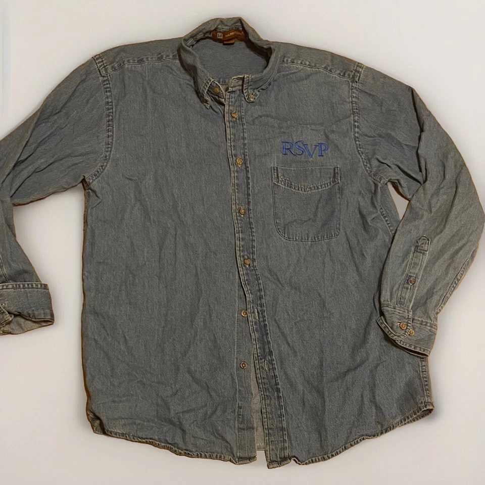 Camisa vaquera vintage Harrington camisa mediana con botones Foto 1 de 1