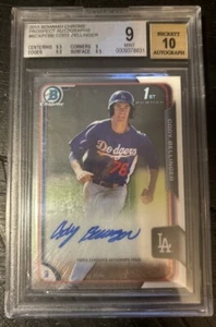 2015 Bowman Chrome 1. Prospekt Cody Bellinger 10 Auto BGS 9 Karten Dodgers - Bild 1 von 3