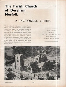 The Parish Church of Dereham Norfolk, A Pictorial Guide, 1951 Folleto - Imagen 1 de 1