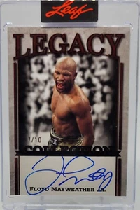 FLOYD MAYWEATHER JR. 2022 LEAF LEGACY COLLECTION ON-CARD AUTO 7/10 BOXING - Picture 1 of 2
