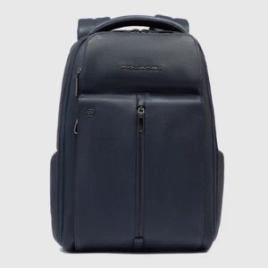 BORSA ZAINI ZAINO PORTA PC UOMO PIQUADRO CA6450W130 PELLE BLU ORIGINALE AI 2025 - Picture 1 of 3