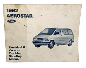 Ford Aerostar 1992 furgoneta eléctrica y aspiradora manual de solución de problemas 92 original - Imagen 1 de 8
