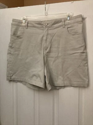 Pantalones Cortos Chinos para Caminar Lee Frente Plano Damas Tostado Talla 18W Foto 1 de 3