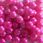 Wax Beads 115 Beads with Hole Wedding Baptism DIY Decoration Pink 10mm