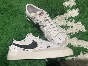 Nike Blazer Low ‘77 White/Black/Sail/Splatter Paint Size 9 US Mens / 10.5 Womens - Bild 1 von 5