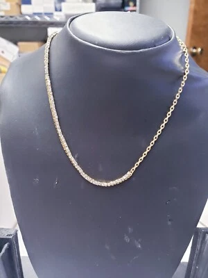 Collar de eslabones de cadena y cristal de álamo BAUBLEBAR 17"-20" Foto 1 de 4