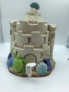 HOME ~ Sea To Shore ~ Sand Castle & Shells ~ Ceramic Beverage Dispenser ~ Large - Picture 1 of 6