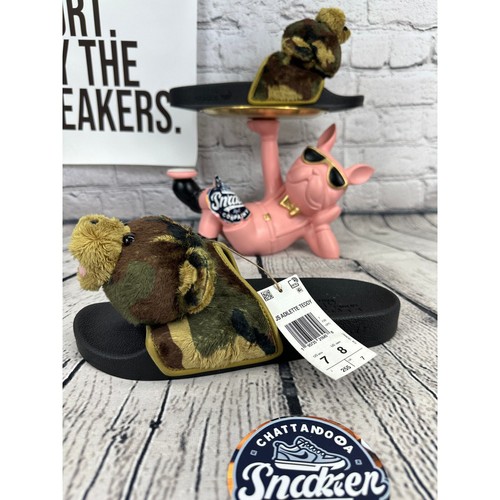 Jeremy Scott x Adidas Originals JS Bear Teddy Slides uomo 7 donna 8 verde NUOVO