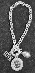 Penn State Nittany Lions Love, Football & Lion Charms Toggle Bracelet - Picture 1 of 2