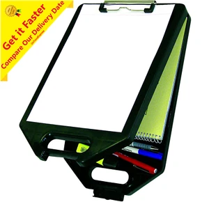 BLACK A4 Clipboard with Storage Compartment Case - Picture 1 of 10