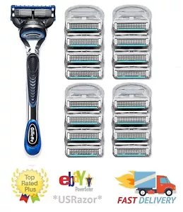 Gillette Fusion Razor+16 Refills Cartridges Blade fit Proglide Flexball Handle 8 - Picture 1 of 2