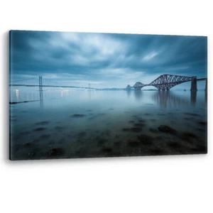 Forth Bridges Edinburgh Scotland Firth Framed Canvas Wall Art Picture Print - Picture 1 of 5