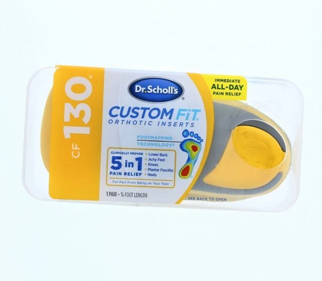 Dr. Scholl's Custom Fit Orthotics CF 130 inserções de palmilha sola de sapato - Imagem 1 de 1