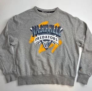 Adidas Nashville Predators Reverse Retro Crewneck Sweatshirt Men’s Medium - Picture 1 of 7