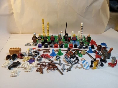 Lot of LEGO Kingdoms Castle Knight Fantasy Minifigures Torsos Armor Masks More + - Image 1 of 4