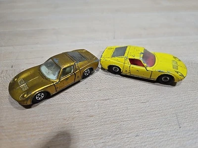 VINTAGE Lot 1969 LESNEY MATCHBOX SUPERFAST 33 LAMBORGHINI MIURA Gold & Yellow - Image 1 of 4