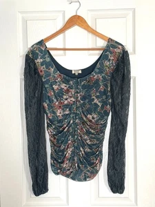 GIMMICKS By BKE Para Mujer Corsé Acanalado Encaje Floral Boho Top Talla XL - Imagen 1 de 11