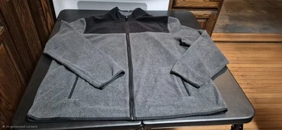 Men's size XXL gray and black Croft & Barrow fleece jacket - Image 1 of 4
