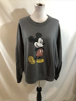 Gap Disney Charcoal Long Sleeve Sweatshirt With Mickey Mouse - Womens 2XL - Image 1 of 4