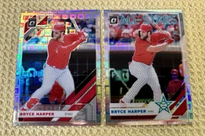 2019 Panini Optic All-Stars Pandora Prizm /99 Bryce Harper Silver Lot X 2 Card - Picture 1 of 2