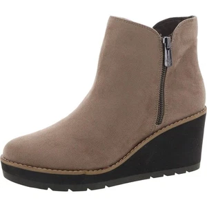 Easy Spirit Womens Taupe Faux Suede Ankle Boots Shoes 7 Medium (B,M) BHFO 7133 - Picture 1 of 3