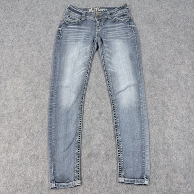 Wallflower Regular Stretch Jean Women's Size 3 (Actual Fit 29x28) Blue Acid Wash - Image 1 of 4