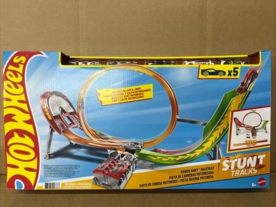 Juego de pista de carreras Hot Wheels Power Shift con 5 autos Stunt Loop pista de carreras NUEVO Foto 1 de 4