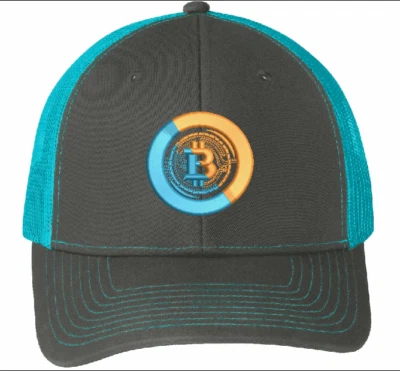 BITCOIN 3D Puff embroidery design TRUCKER hat Brand New crypto - Image 1 of 4