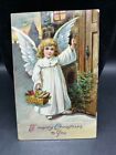 Vintage Postcard Angel A Merry Christmas to you Posted 1912 Washington Stamp