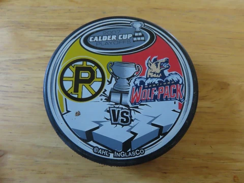 2007 AHL CALDER CUP Playoffs PROVIDENCE BRUINS vs HARTFORD WOLF PACK Puck Cover