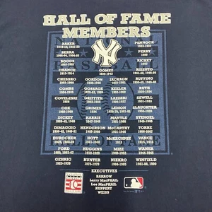 2005 New York Yankees Hall of Fame Members List Shirt Size Large - Picture 1 of 7