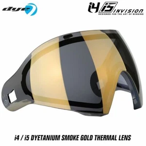 Dye Paintball I4 I5 Replacement Thermal Goggle Lens - Smoke / Dyetanium Gold - Picture 1 of 2
