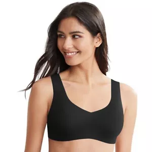 Sujetador inalámbrico Hanes Ultimate Ultra Comfort con correa de soporte DHHU39 negro talla XS - Imagen 1 de 12